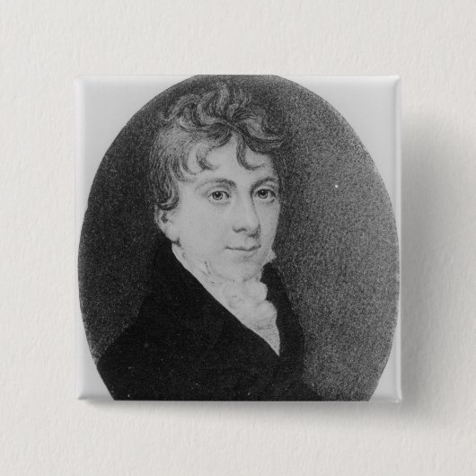 Badge Carré 5 Cm Paon d'amour de Thomas (Devant)