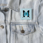 Badge Carré 5 Cm Paon Royal (En situation)
