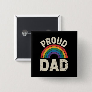 Badge Carré 5 Cm Papa fière LGBTQ Fierté gay Fierté LGBT allié Fête