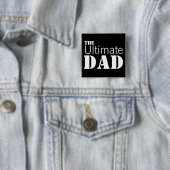 Badge Carré 5 Cm Papa ultime (En situation)