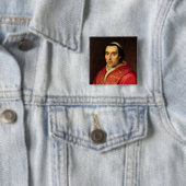 Badge Carré 5 Cm Pape Pius VII (En situation)