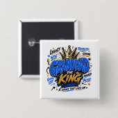 Badge Carré 5 Cm Papi roi (Devant & derrière)