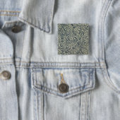 Badge Carré 5 Cm Papier peint avec la conception de style d'algue (En situation)
