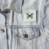 Badge Carré 5 Cm Papillon (En situation)