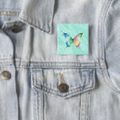 Badge Carré 5 Cm Papillon (En situation)