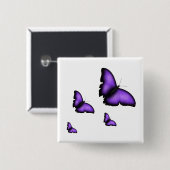 Badge Carré 5 Cm Papillon (Devant & derrière)