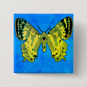 Badge Carré 5 Cm Papillon