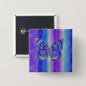 Badge Carré 5 Cm Papillon #2 (Devant & derrière)