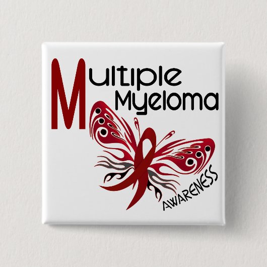 Badge Carré 5 Cm PAPILLON 3,1 de myélome multiple (Devant)