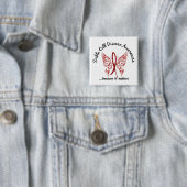 Badge Carré 5 Cm Papillon 6,1 d'anémie falciforme (En situation)