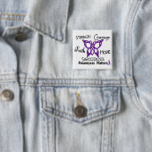 Badge Carré 5 Cm Papillon celtique 3 de sarcoïdose (En situation)