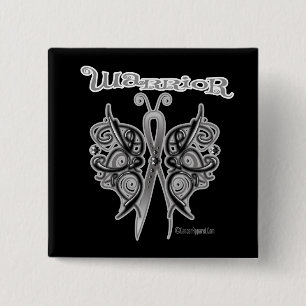 Badge Carré 5 Cm Papillon celtique guerrier du cancer de la peau