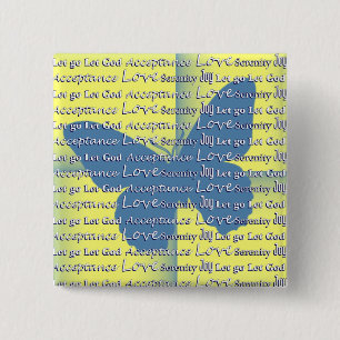 Badge Carré 5 Cm Papillon de slogan