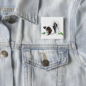 Badge Carré 5 Cm Papillon Lady Bug Dreams (En situation)