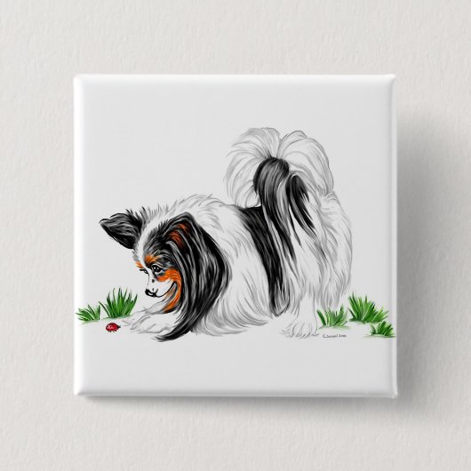 Badge Carré 5 Cm Papillon Lady Bug Dreams (Devant)