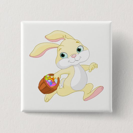 Badge Carré 5 Cm Pâques (Devant)