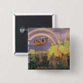 Badge Carré 5 Cm Pâques Procession, 1915 (Devant & derrière)