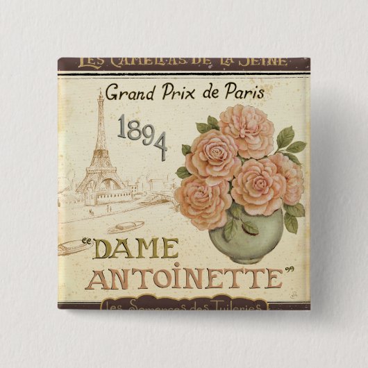 Badge Carré 5 Cm Paquet de graine (Devant)