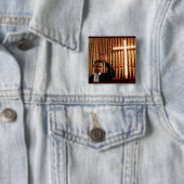 Badge Carré 5 Cm par la foi (En situation)