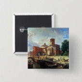 Badge Carré 5 Cm Par l'intermédiaire de Fatabene Fratelli, Milan, (Devant & derrière)