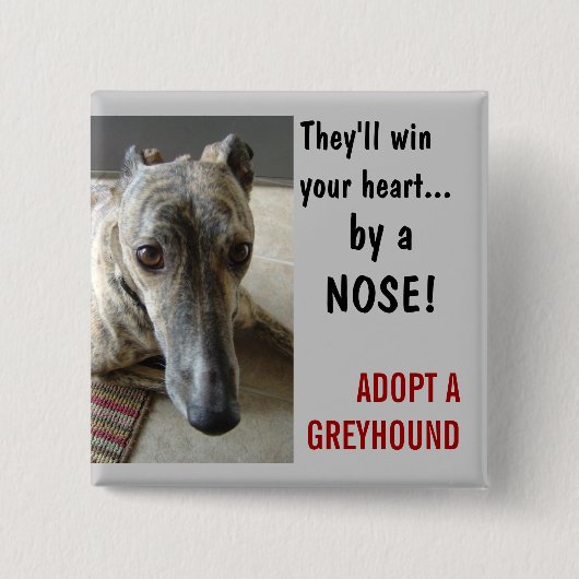 Badge Carré 5 Cm par un NEZ ! (Devant)