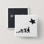 Badge Carré 5 Cm Parachutisme (Devant & derrière)