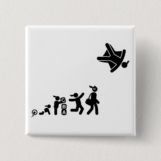 Badge Carré 5 Cm Parachutisme (Devant)