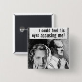 Badge Carré 5 Cm Paranoïa vintage (Devant & derrière)