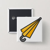 Badge Carré 5 Cm parapluie (Devant & derrière)