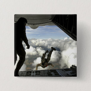 Badge Carré 5 Cm Pararescuemen sautent le dos de C.A. - 130