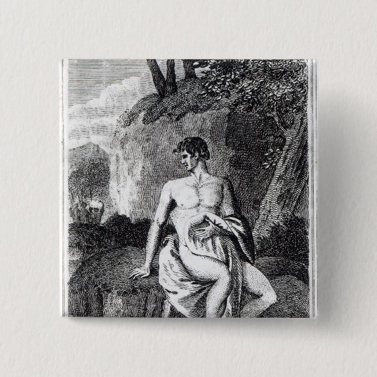 Badge Carré 5 Cm Parc de mungo en Afrique (Devant)