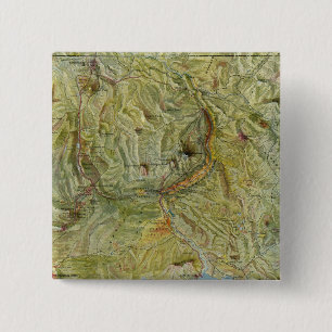 Badge Carré 5 Cm Parc national de Yellowstone 2