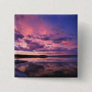 Badge Carré 5 Cm Parc national de Yellowstone, Wyoming.États-Unis