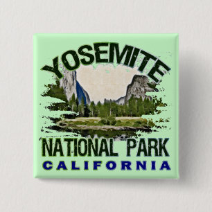 Badge Carré 5 Cm Parc national de Yosemite, la Californie