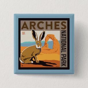 Badge Carré 5 Cm Parc national des Arches, Utah   Jacklapin