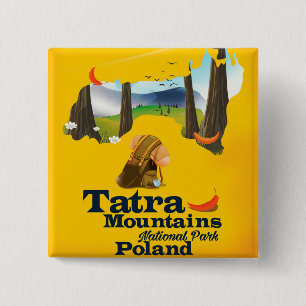 Badge Carré 5 Cm Parc national des Tatras, Pologne