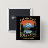 Badge Carré 5 Cm Parc national olympique (Devant & derrière)