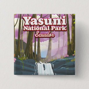 Badge Carré 5 Cm Parc national Yasuni Équateur