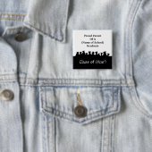 Badge Carré 5 Cm Parent fier du bouton licencié à customiser (En situation)