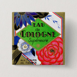 Badge Carré 5 Cm Parfum des fleurs supérieures de France 1925