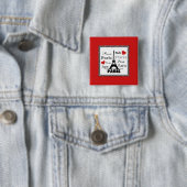 Badge Carré 5 Cm Paris (En situation)