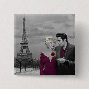 Badge Carré 5 Cm Paris B&W 2