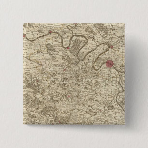 Badge Carré 5 Cm Paris France