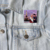 Badge Carré 5 Cm Paris Holiday (En situation)