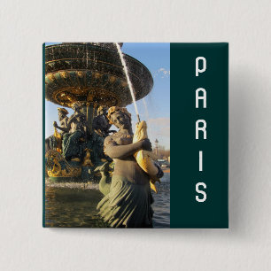 Badge Carré 5 Cm Paris - Place de la Concorde