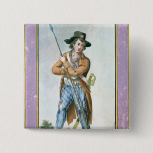 Badge Carré 5 Cm Parisien Sans-culotte