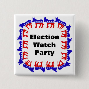 Badge Carré 5 Cm Parti démocrate de surveillance des élections