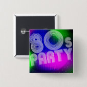Badge Carré 5 Cm partie 80s (Devant & derrière)