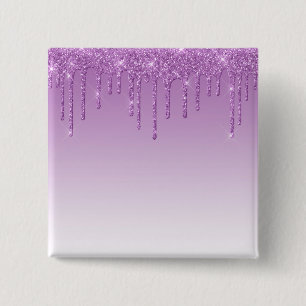 Badge Carré 5 Cm Parties scintillant Lavender Purple Drivers