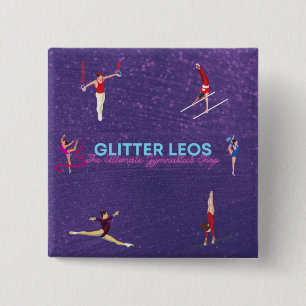 Badge Carré 5 Cm Parties scintillant Leo's - The Ultimate Gymnastic
